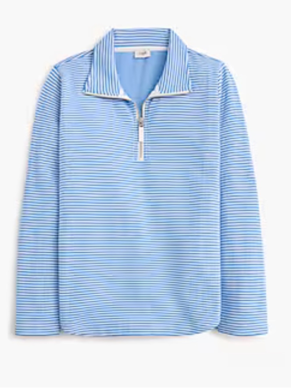 J.Crew striped terry half zip pullover - small NWT